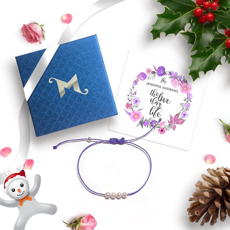 Baby Pearl Akoya Pearl String Bracelet | Purple String Bracelet | Pearl Bracelet - Bracelets - Pearl Purple