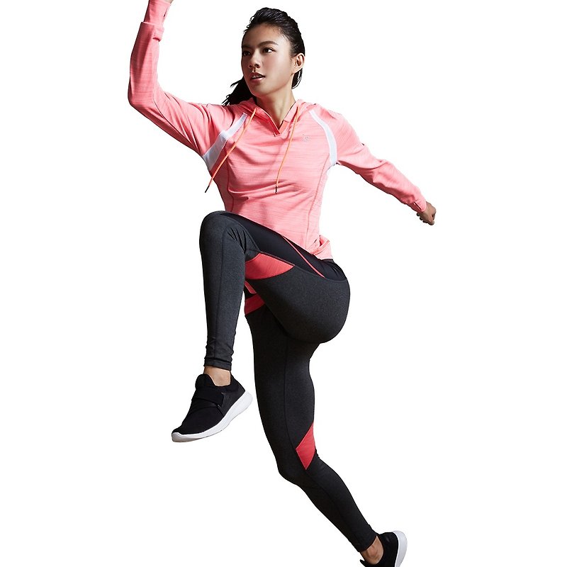 [MACACA] hip fixed rate heart free trousers - ATE7522 hemp gray / rose red - Women's Sportswear Bottoms - Nylon Gray