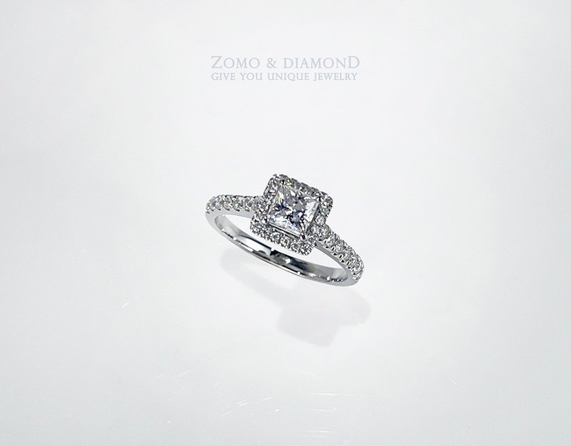 Moissanite | 50-point replica youth diamond ring | Taichung store | Upgradeable K gold platinum real diamond - แหวนทั่วไป - เงินแท้ 