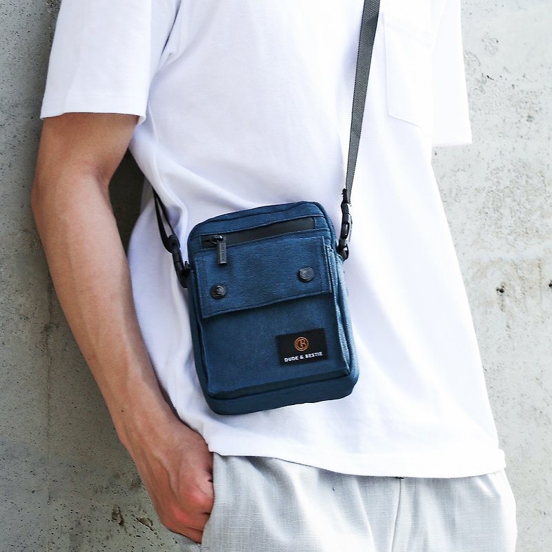 Imagine Lightweight Pouch Waist Bag Crossbody Phone Bag - Blue - กระเป๋าแมสเซนเจอร์ - วัสดุอื่นๆ สีน้ำเงิน