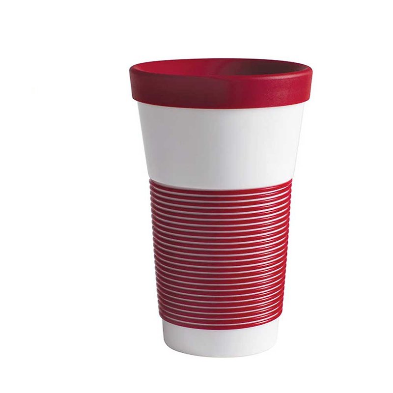 摩登系列-470ml含蓋隨行杯-野莓紅-原廠盒裝 - 咖啡杯 - 瓷 紅色