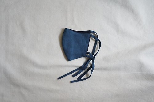 海豚鳥 birphin unisex mask | 雙色綁帶口罩 | 青 藍 x 濃 藍