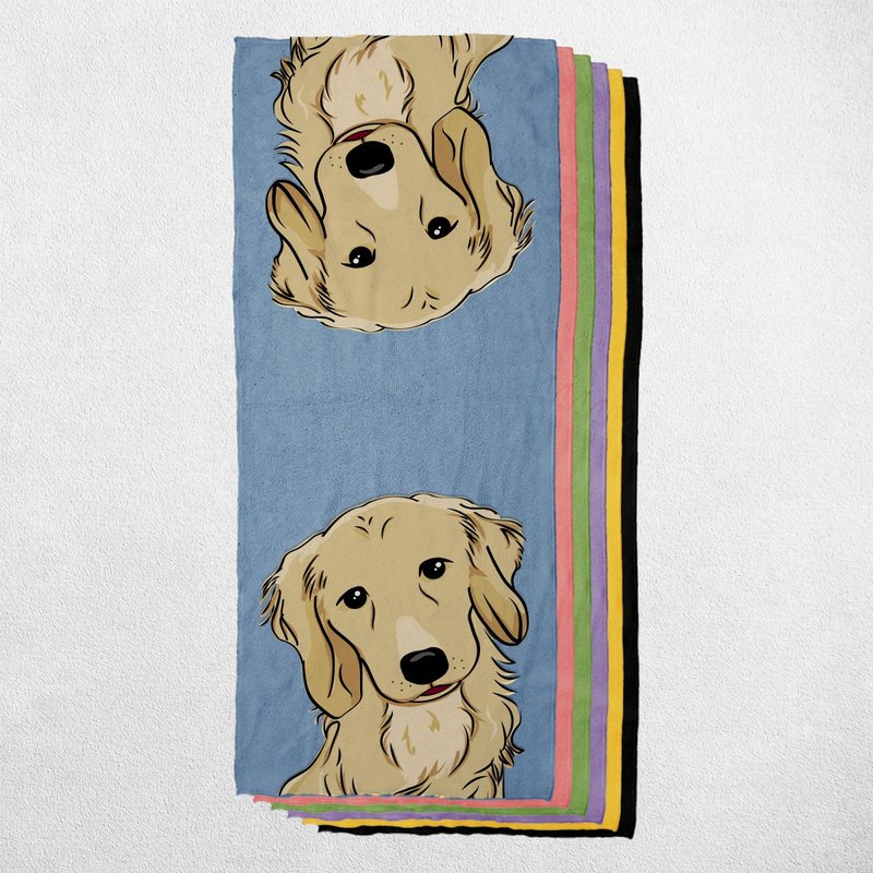 黃金獵犬 寵物犬貓圖樣 毛巾/方巾/運動毛巾 多圖樣可選 - 寵物沐浴乳/洗毛精 - 棉．麻 多色