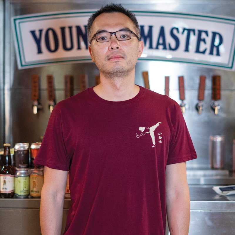 YOUNG MASTER DRUNKEN MASTER TEE - Men's T-Shirts & Tops - Cotton & Hemp Red