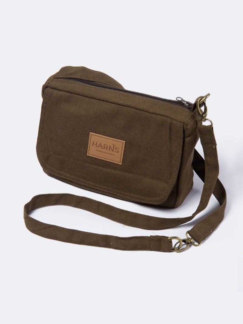HARNS crossbody bag with two adjustments - Messenger Bags & Sling Bags - Cotton & Hemp Brown