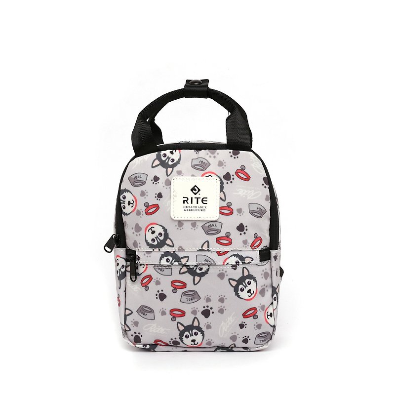 [RITE] Le Tour Series - Dual-use Mini Backpack - Shiqi - กระเป๋าเป้สะพายหลัง - วัสดุกันนำ้ สีนำ้ตาล