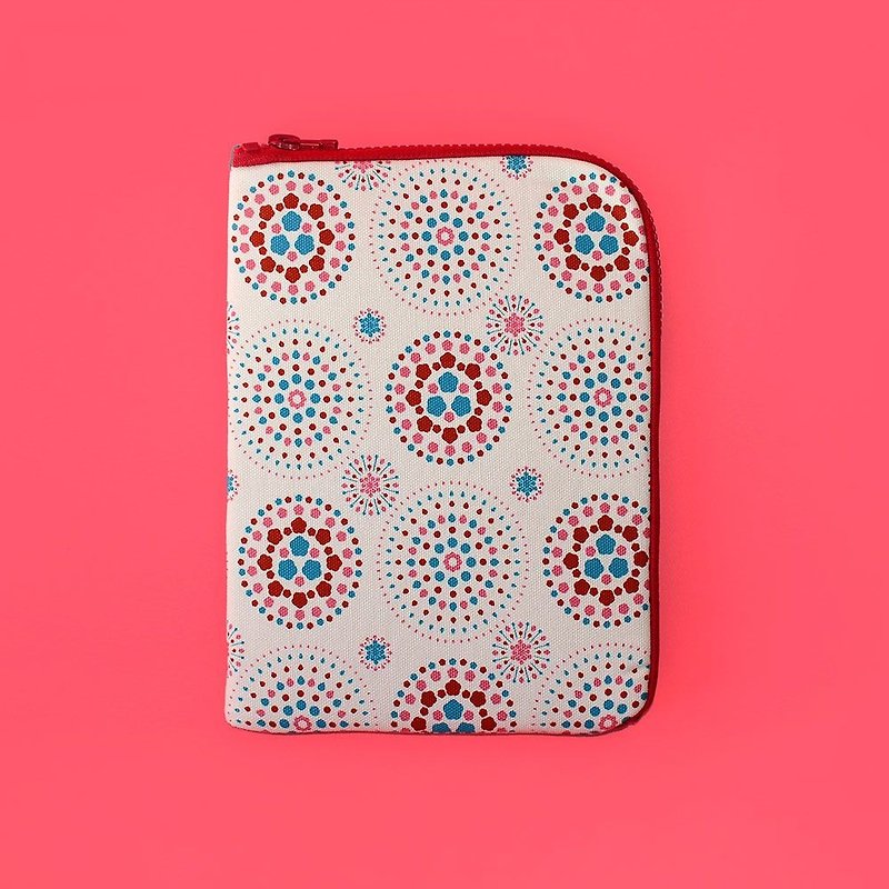 iPad收納包/煙火/絢爛粉紅 - 平板/電腦保護殼 - 棉．麻 