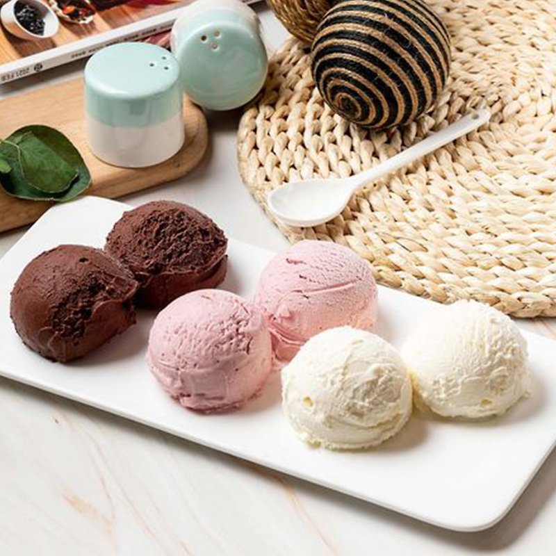 輕巧綜合手工義式冰淇淋禮盒 (草莓2入、巧克力2入、香草2入) - 冰淇淋/冰棒 - 其他材質 