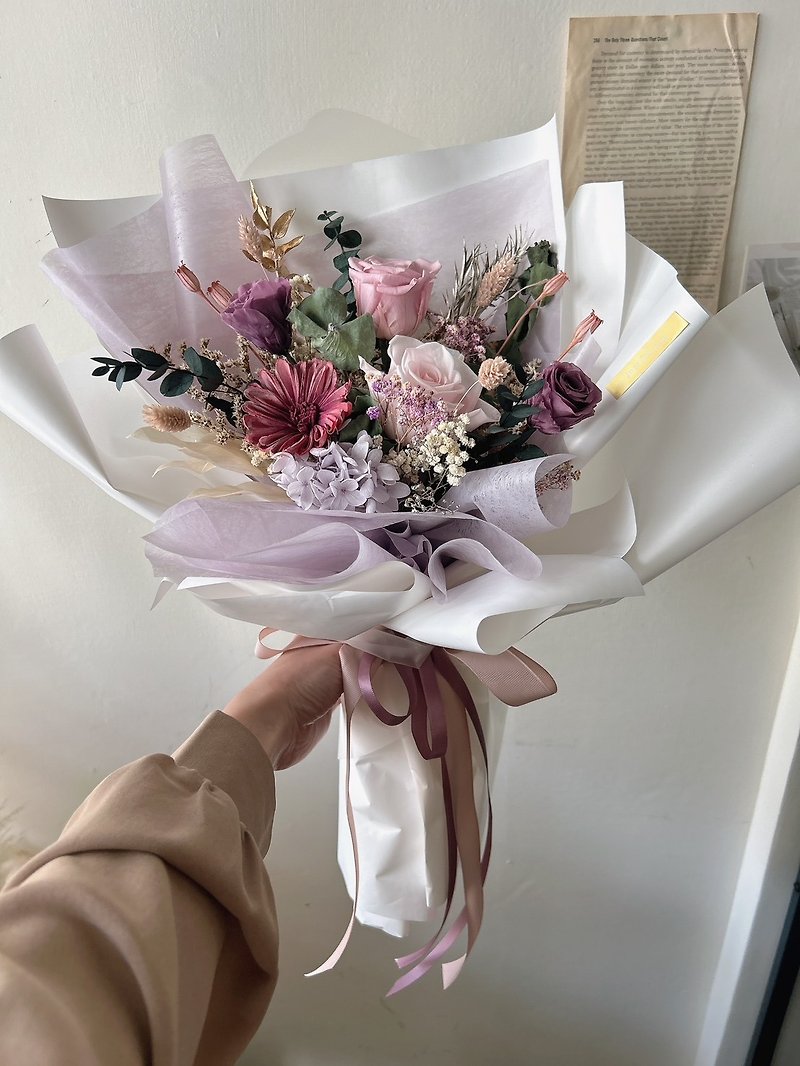 Pink and purple eternal bouquet - Dried Flowers & Bouquets - Plants & Flowers Multicolor