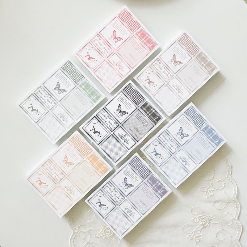 Houndstooth check paper label scrapbook notepads paper - Sticky Notes & Notepads - Paper 