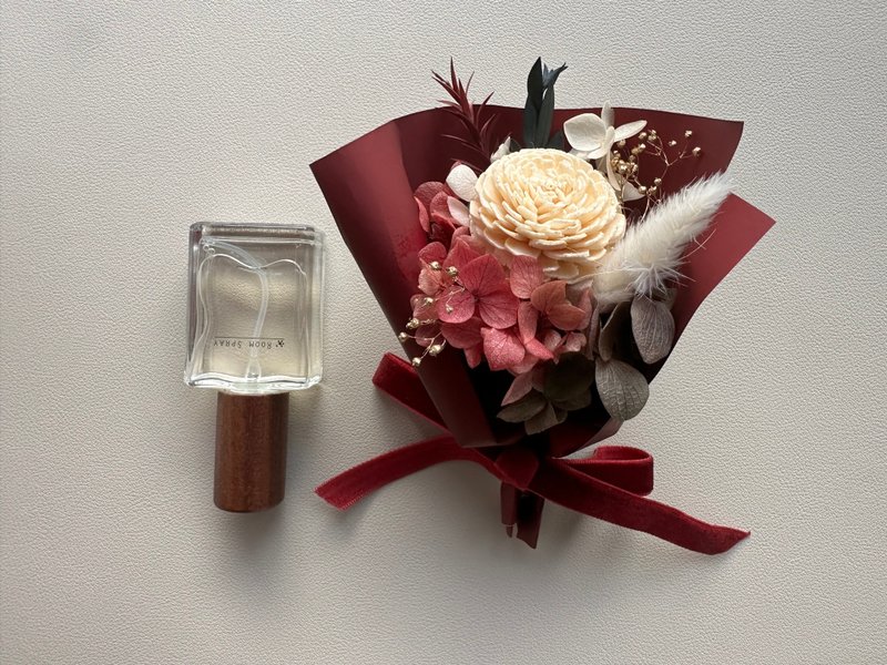 [Flower. Flower] Customized | Diffuse bouquet gift box Christmas gift box exchange gift VIP gift - Dried Flowers & Bouquets - Plants & Flowers Pink