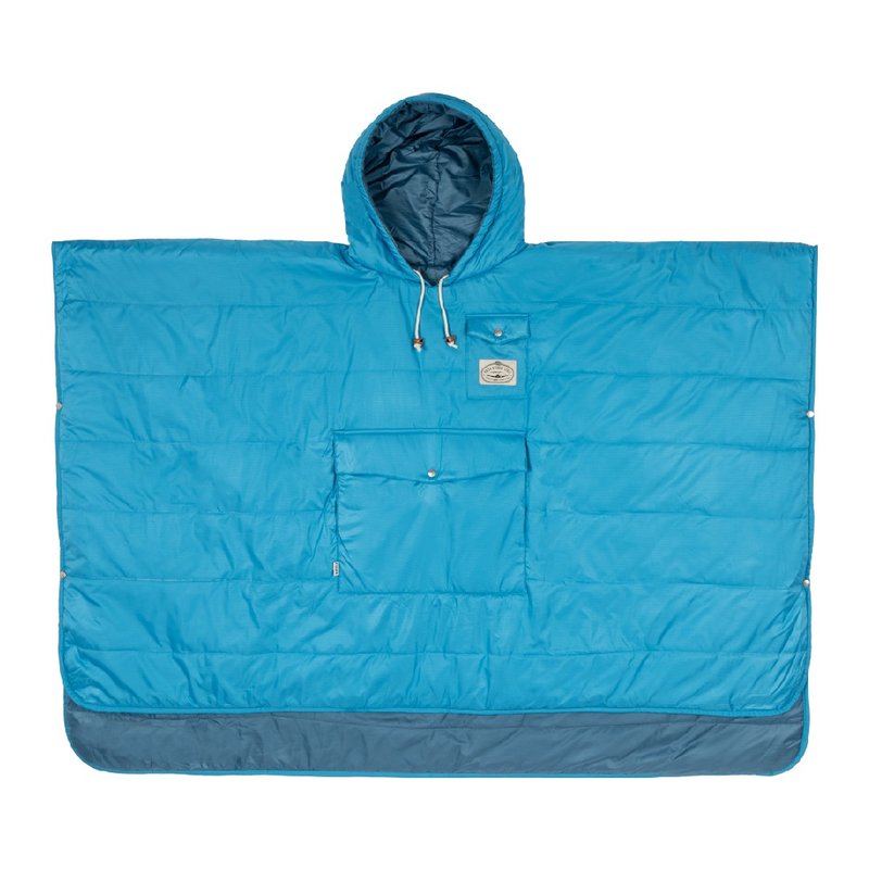 POLER REVERSIBLE CAMP PONCHO 雙面睡袋式斗篷 / 湖水藍 - 露營用品 - 其他材質 藍色