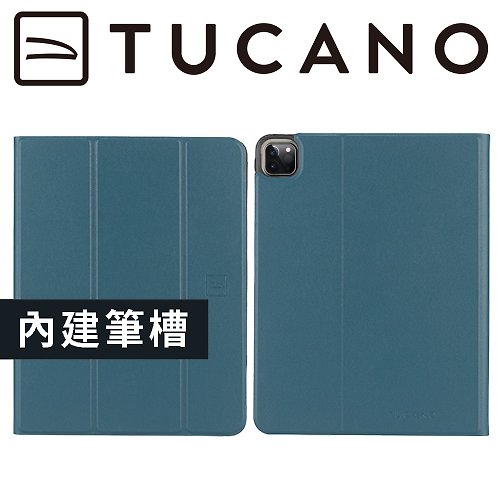 TUCANO Premio iPad Pro 11吋 (第1~4代) 亮彩輕盈抗摔保護殼 - 石油藍