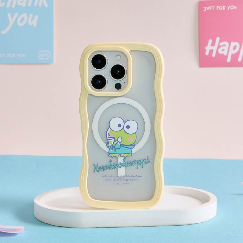 三麗鷗男團大眼蛙喝飲料雲朵波波MagSafe iPhone手機殼 - 手機殼/手機套 - 塑膠 多色