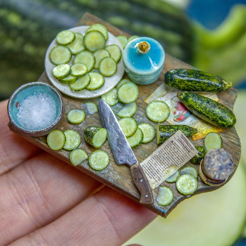 TUTORIAL Miniature zucchini cane with polymer clay | PDF + video - 手工藝教學/工具書 - 其他材質 