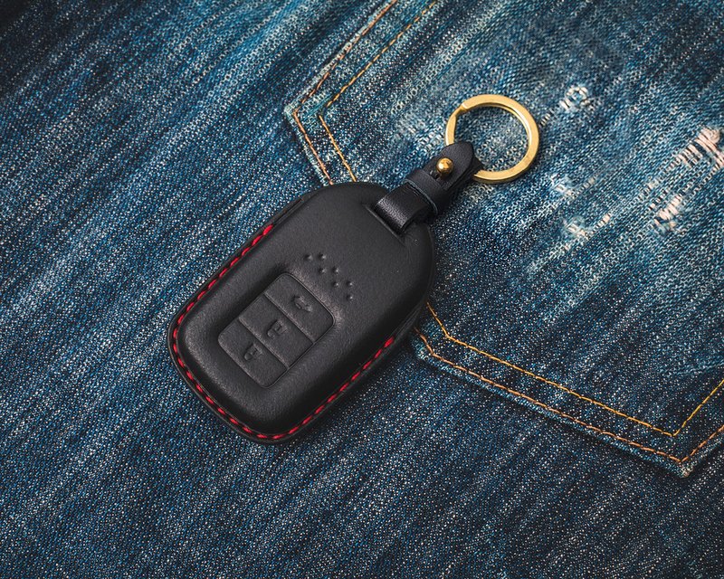 本田 HONDA CRV CRV5 Odyssey 汽車鑰匙包 鑰匙皮套 - 鎖匙扣/鎖匙包 - 真皮 黑色