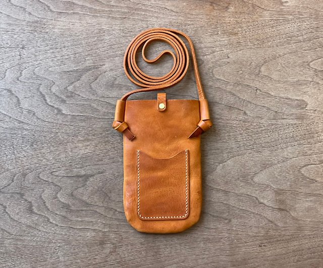 Leather Phone Pouch with Strap