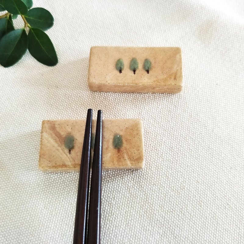 Ceramic trees chopsticks holder - ผ้ารองโต๊ะ/ของตกแต่ง - ดินเผา 