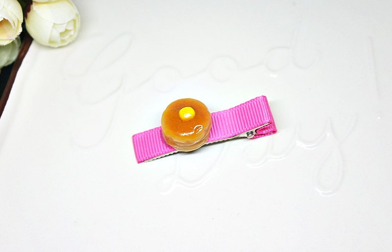 <Girl's Clay Hair Accessories> => Double Muffin-Hairpin Series- - Hair Accessories - Clay Orange