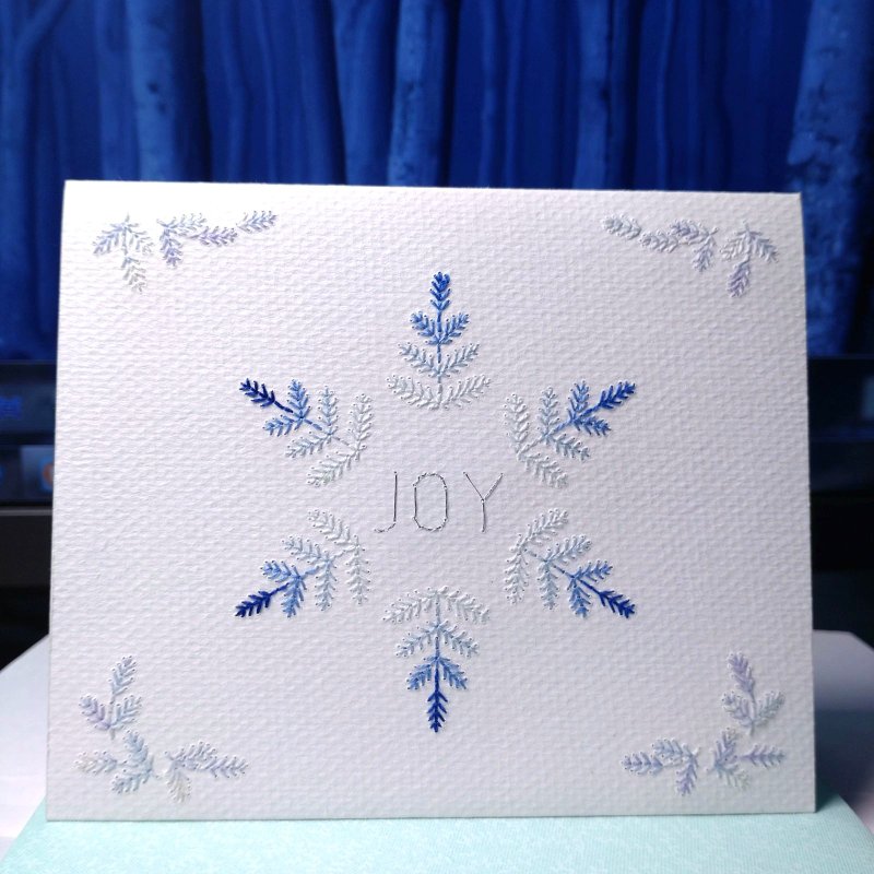 [paper embroidered card] Christmas / Snowflake card - การ์ด/โปสการ์ด - กระดาษ 