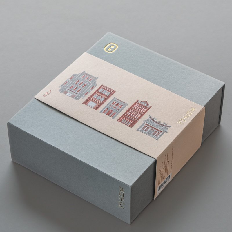 [Tea bag gift box] Dadaocheng gift box | 2 cans for souvenirs/corporate gifts - Tea - Fresh Ingredients Gray