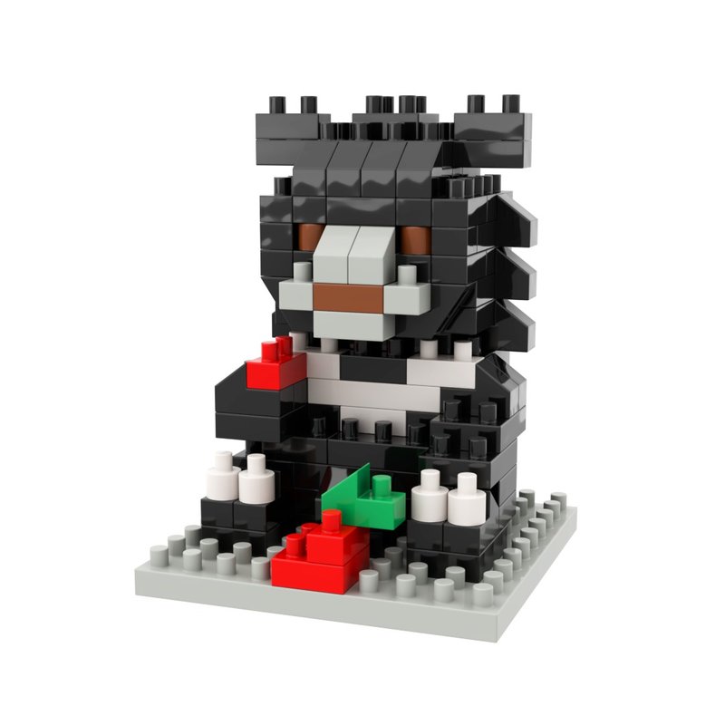 Archbrick Taiwan Black Bear Brick Nanoblock - Stuffed Dolls & Figurines - Plastic Multicolor