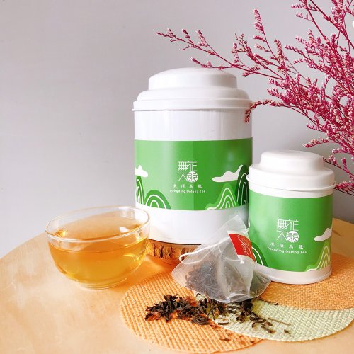無藏茗茶 【無花不茶】經典原味茶-凍頂烏龍—3g三角茶包x10入 大圓罐裝