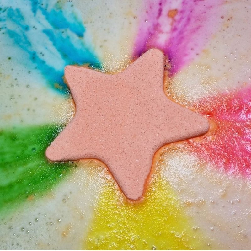 Explosive Colorful Bubble Cake【Starry Sky】-Korea I'm Bomb - ครีมอาบน้ำ - สารสกัดไม้ก๊อก สึชมพู