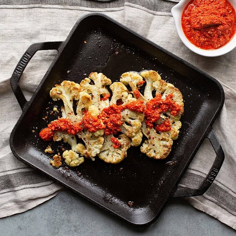 美國LODGE 主廚系列 美國製雙耳方形鑄鐵平底煎烤盤-28cm - 廚具 - 其他金屬 黑色