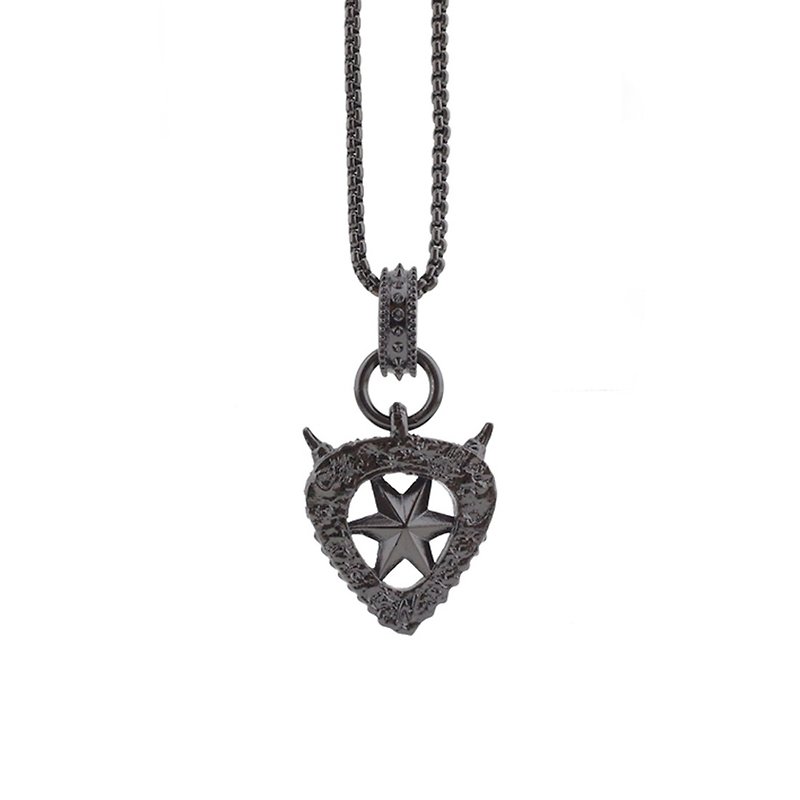 Monster's Horn Necklace - สร้อยคอ - โลหะ สีดำ