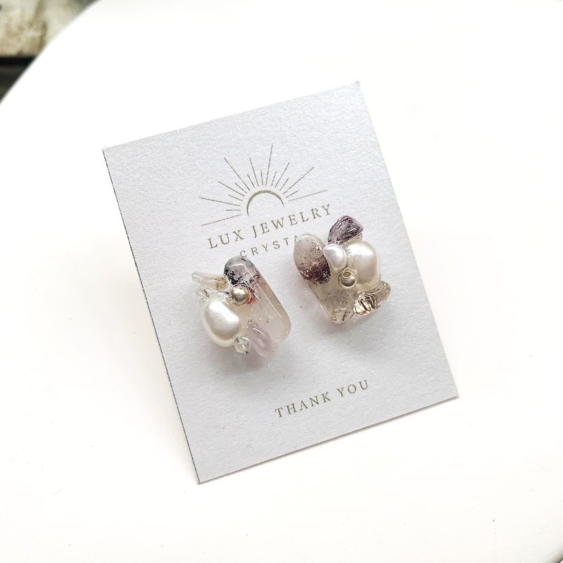 925 Silver Phalaenopsis Series Super Seven Earrings - Earrings & Clip-ons - Crystal 
