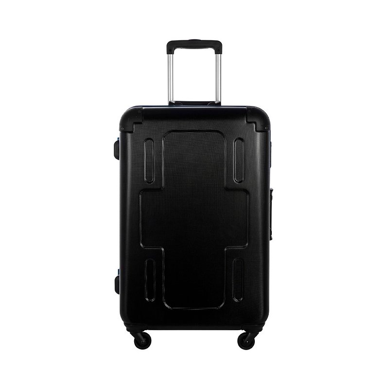 【CROWN】大容量 27吋 大小輪鋁框 十字行李箱 黑色深藍框 - 行李箱/旅行袋 - 塑膠 黑色