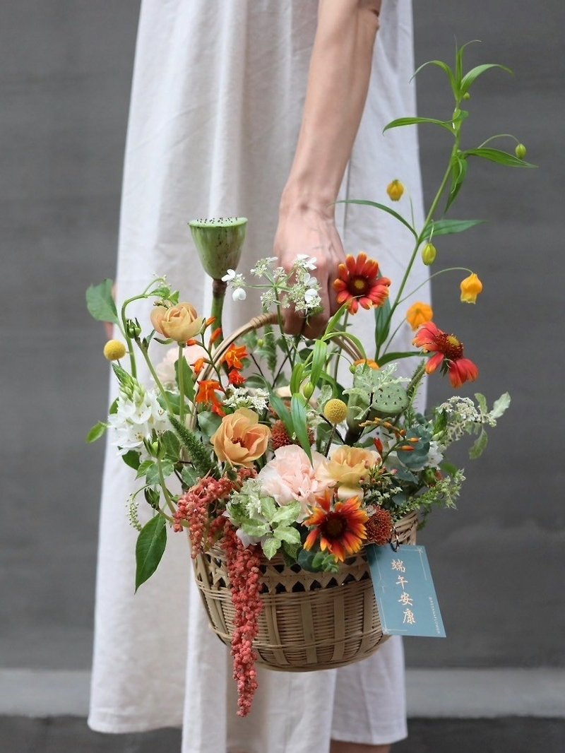 2024 Dragon Boat Festival Flower Basket Direct Purchase - ของวางตกแต่ง - พืช/ดอกไม้ หลากหลายสี