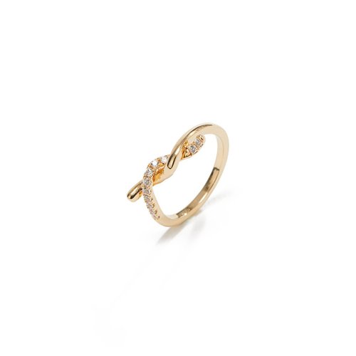 ARTISMI 單結寶石戒指 925銀厚鍍18K金 Simple Helix Ring