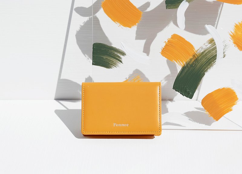 FENNEC NAME POCKET-Cute Orange/MANDARIN - Wallets - Genuine Leather Yellow