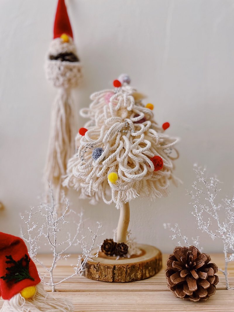 編織聖誕樹/圈圈小樹/交換禮物/macrame/聖誕樹