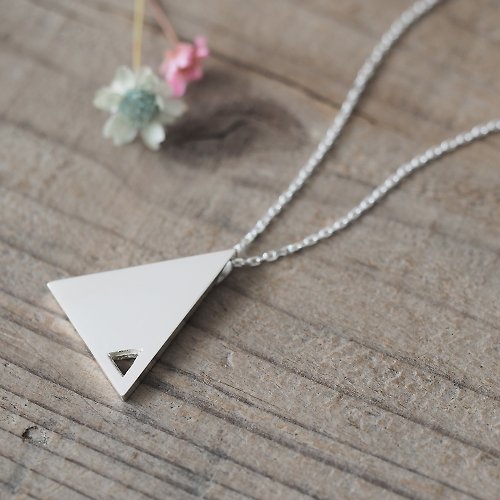 cloud-jewelry Double Triangle Long ネックレス 925 Sterling Silver