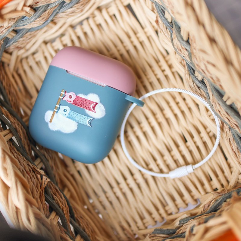 雙魚旗子 の 浪漫 / AIRPODS 保護套 - 煙熏藍 - AirPods/耳機保護套 - 塑膠 藍色