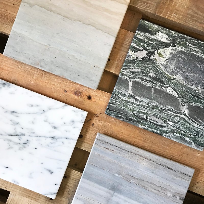 【Square plate】 Marble home decoration - Plates & Trays - Stone Multicolor