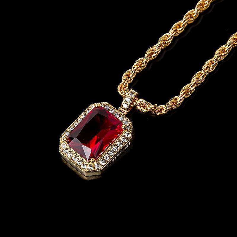 Square Zircon Collection Solo Zircon Collection - Necklaces - Other Metals Gold