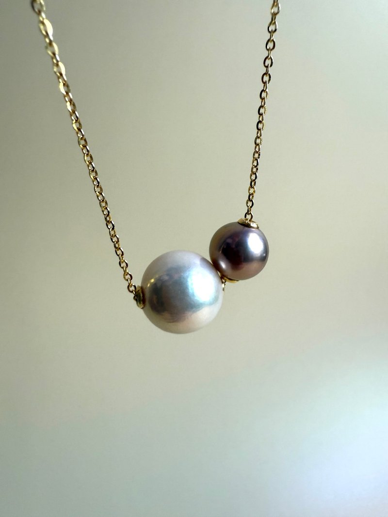 珠運雙生 路路通天然淡水珍珠頸鏈 - 項鍊 - 珍珠 白色