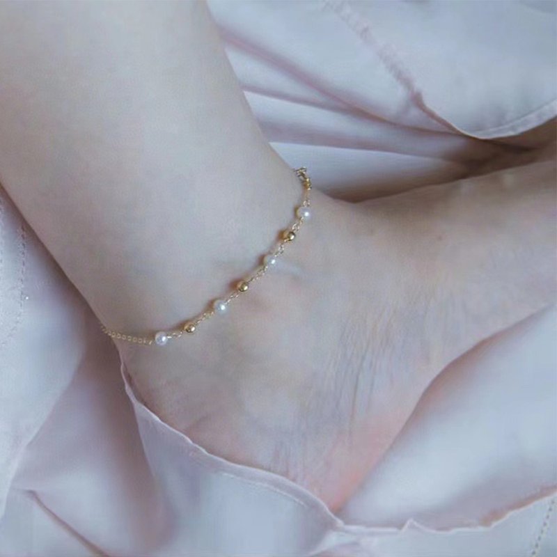 ENDRO ACC Starry Anklet (Single) - Bracelets - Pearl White