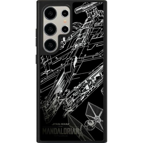 The Hood Pinkoi 旗艦店 星際大戰:曼達洛人-Starship iPhone 15/14 Galaxy s24鏡面保護殼