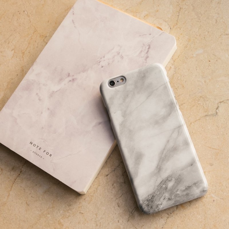 香港品牌 原創仿大理石質感 亮面硬殼 iPhone 手機殼 - 經典 - 手機殼/手機套 - 其他材質 銀色