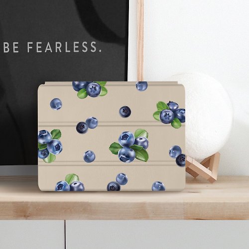 INJOY mall iPad case 12.9/Air5/iPad 8/mini 5 微醺小藍莓 皮革平板保護套