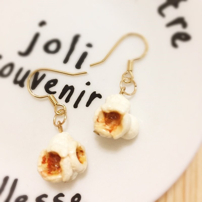 Popcorn earrings (can be changed to the Clip-On type) + popcorn bracelet 1+1 combination of girlfriends jewelry ((randomly send a mysterious gift if over 600)) - Earrings & Clip-ons - Clay Multicolor