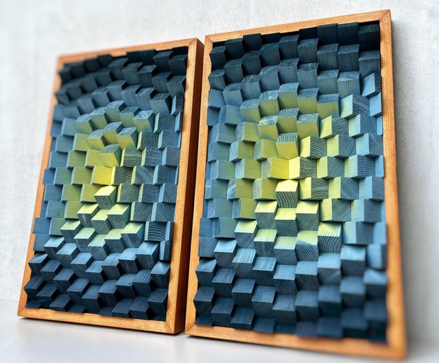 Acoustic Panel 3d Wood Wall Art, Wooden Wall popular Decor, Sound diffuser