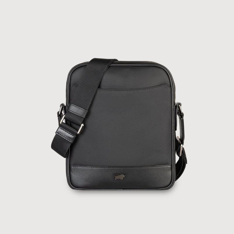 [Free Gift Bag] Tom Straight Crossbody Bag-Black/BF542-17-BK - กระเป๋าแมสเซนเจอร์ - หนังแท้ สีดำ