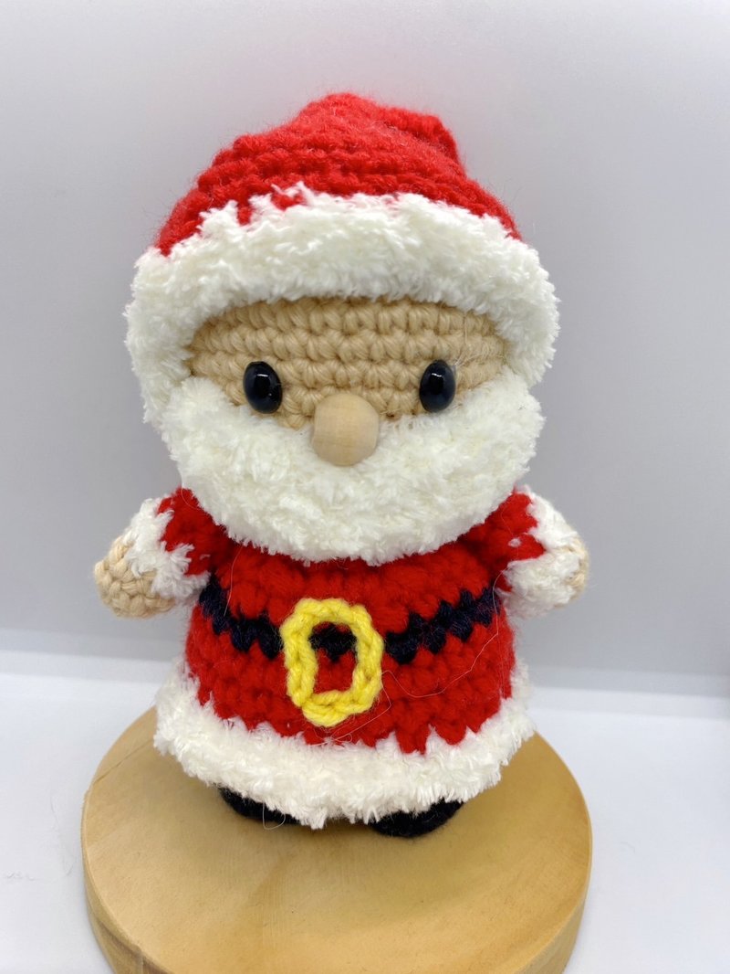 Hand knitted Santa Claus - Items for Display - Cotton & Hemp Red