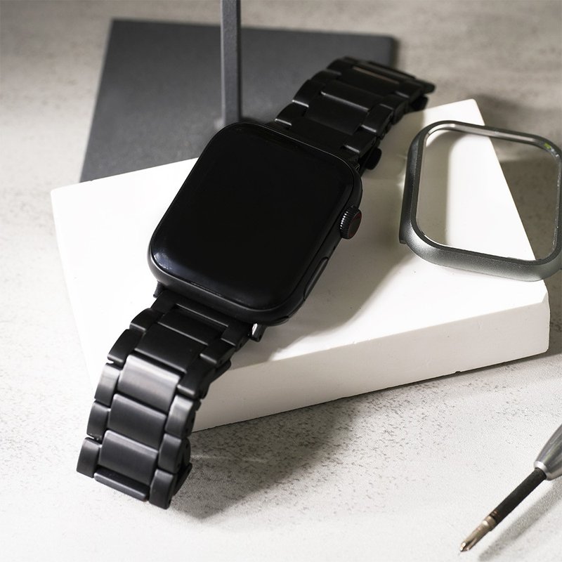 Apple watch - titanium Apple watch band - สายนาฬิกา - โลหะ สีเงิน